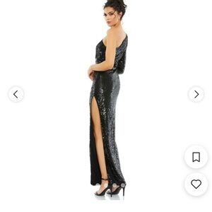 Mac Duggal Black Sequin Dress